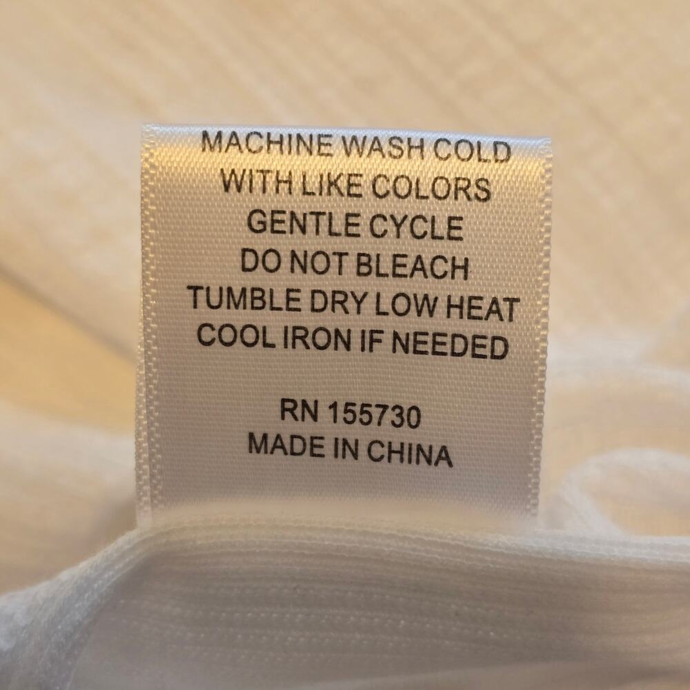 Jane and Delancey Popover Womens XL White Cap Rolled Sleeve Vanilla Girl NWT - Picture 5 of 9